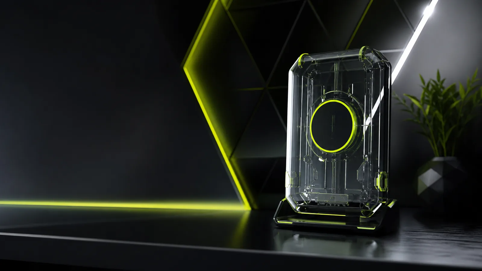 Propuesta visual de tecnología con un dispositivo transparente